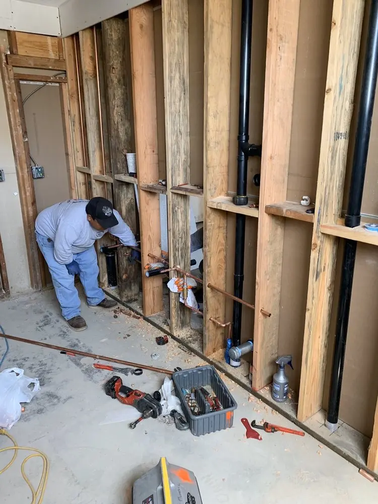 Commercial rough-in plumbing for Trenchless Sewer Repair in High Point